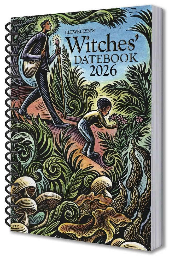 Witches' Datebook 2026 with artistic cover design on a white background