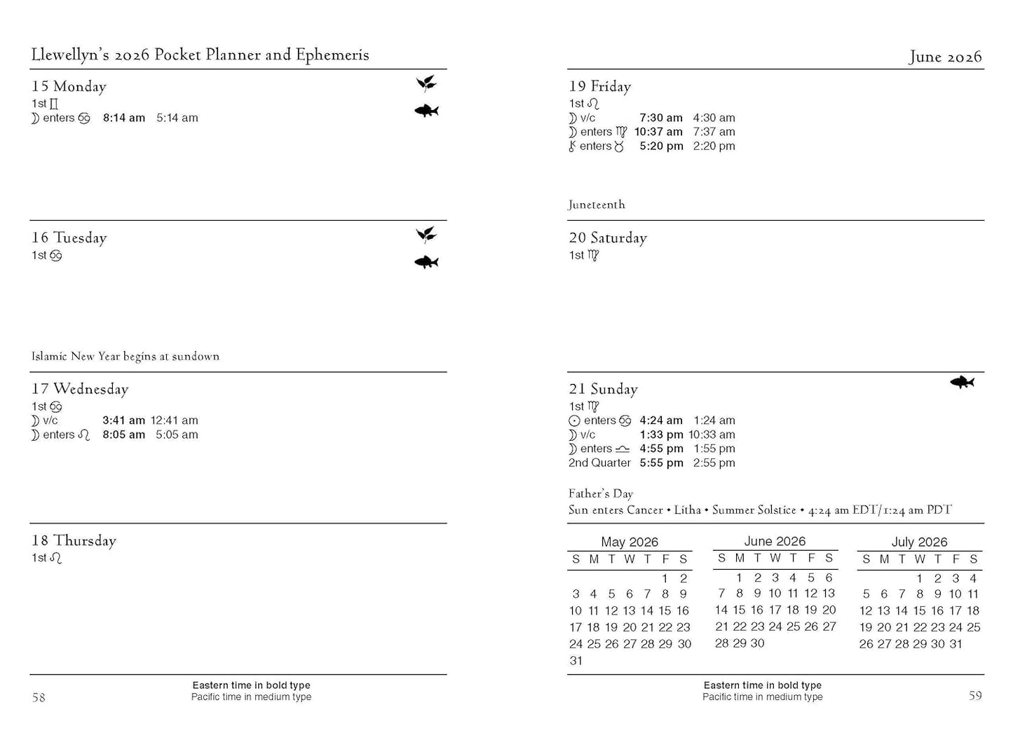 Page from a planner with a calendar layout for June 2028, including dates, times, and events.