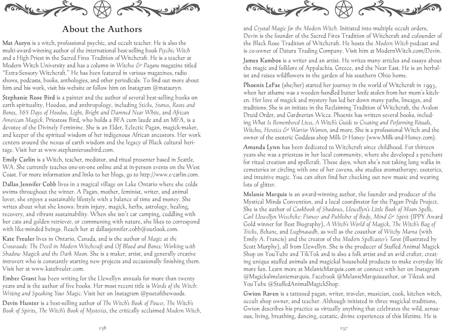 Text about authors with a decorative border