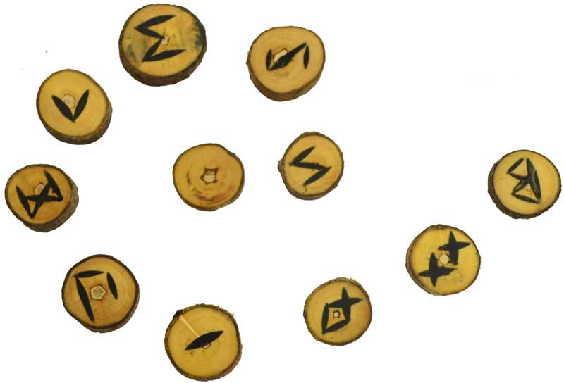 Poplar Wood Rune Stone Set