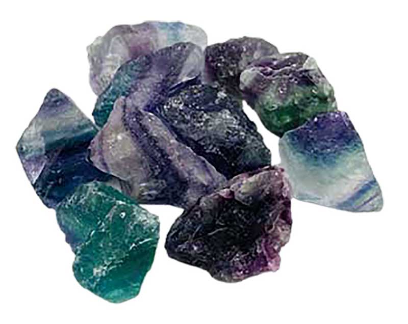 Energizing Raw Rainbow Fluorite Stones