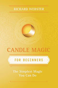 Book cover of 'Candle Magic for Beginners' by Richard Webster on a yellow background