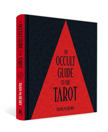Book titled 'An Occult Guide to the Tarot' with a red triangle on a black background