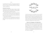 A scanned book page with two columns of text on a white page, headed 'Lammas' at the top left and featuring recipe-style headings such as 'Harvest the Grain Man,' 'Feast and Create,' and 'Baked Corn Huskpuppies with Maple Butter.'.