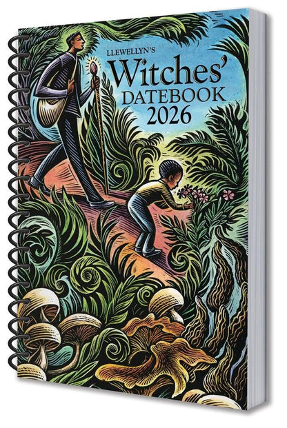 Witches' Datebook 2026 with artistic cover design on a white background