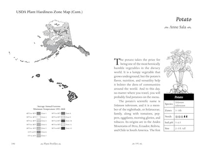 USDA Plant Hardiness Zone Map with text and illustrations on a white background