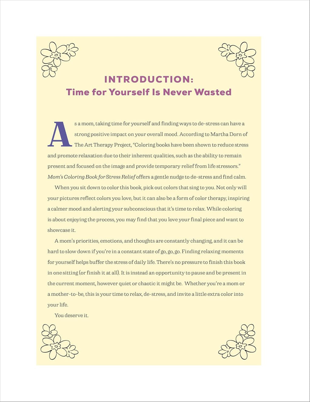 Mom's Coloring Book for Stress Relief