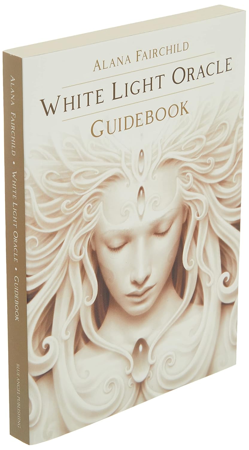 Book titled 'White Light Oracle Guidebook' by Alana Fairchild with a decorative cover design.