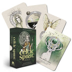 Celtic Spirit Oracle cards with a book titled 'Celtic Spirit Oracle' on a white background