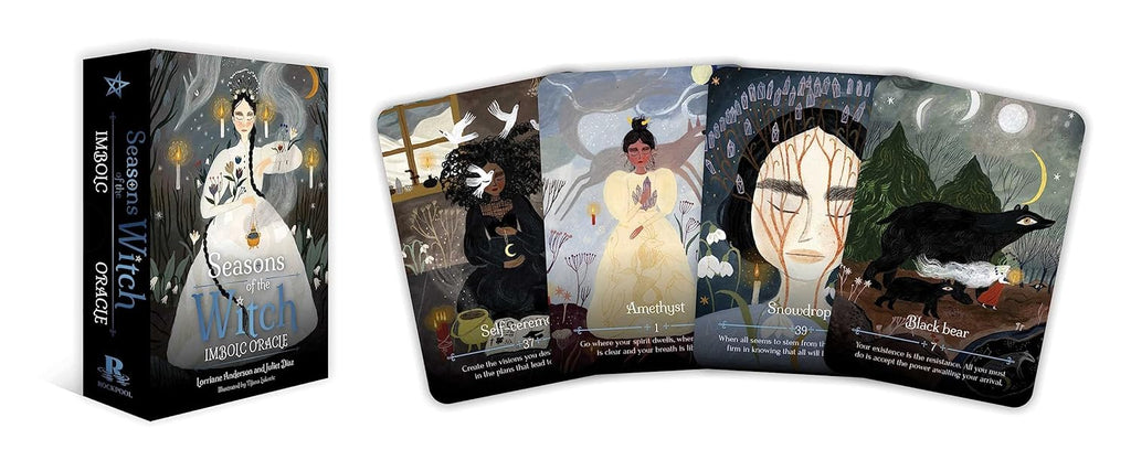 Set of cards featuring illustrated characters with a box labeled 'Witch' on a white background