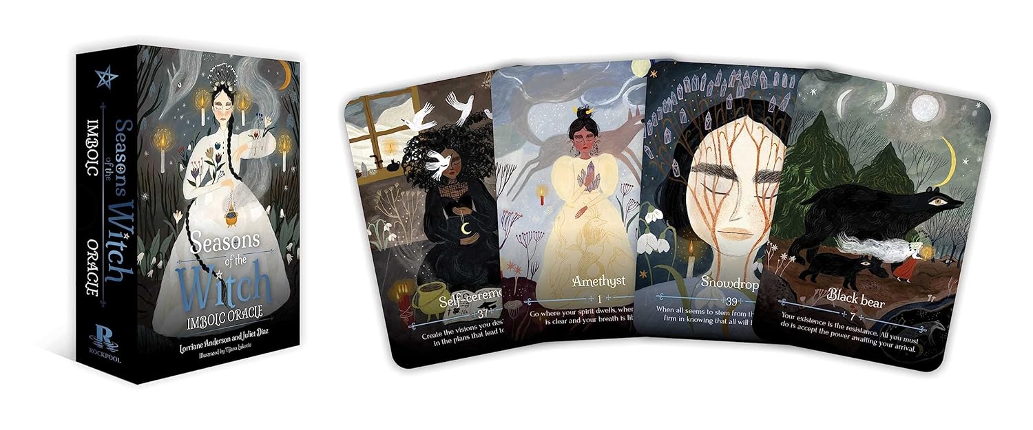 Set of cards featuring illustrated characters with a box labeled 'Witch' on a white background