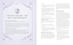 Open book showing a page titled 'Health, Healing, and Self-Empowerment' with text and decorative elements.