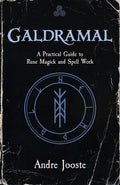 Book cover of 'Galdramal' by Andre Jooste with a rune symbol on a dark background