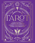 Book cover of 'Sacred Art of Tarot' with purple background and white text