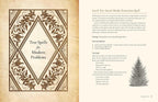 Magical spellbook page with tree spells for modern problems and a larch tree illustration.