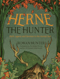 Book cover of 'Herne the Hunter' with a forest design and deer head illustration.