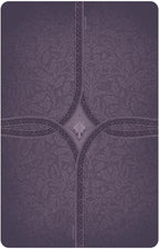 Purple textured notebook with decorative stitching