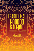 Book cover of 'Traditional Hoodoo & Conjure' with intricate designs and text.