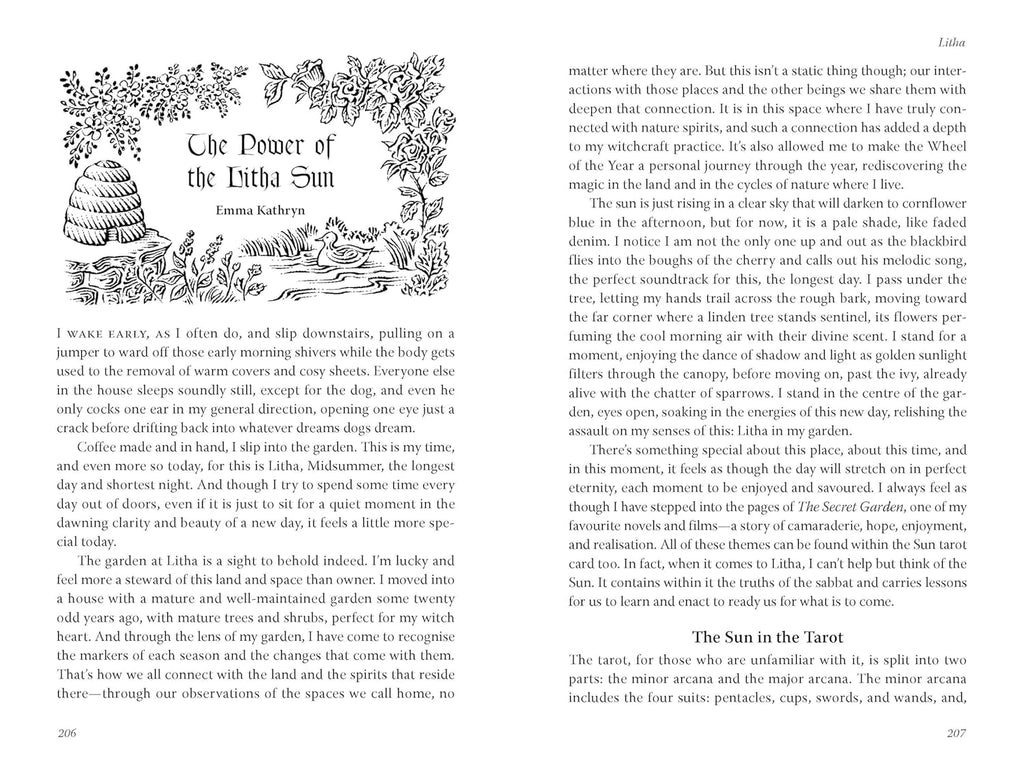 Book page with text and illustrations on 'The Power of the Lilita Sun' by Emma Katherin