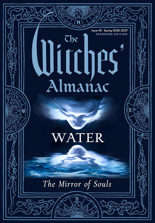 Cover of 'The Witches' Almanac' focusing on 'Water' with a mystical design.