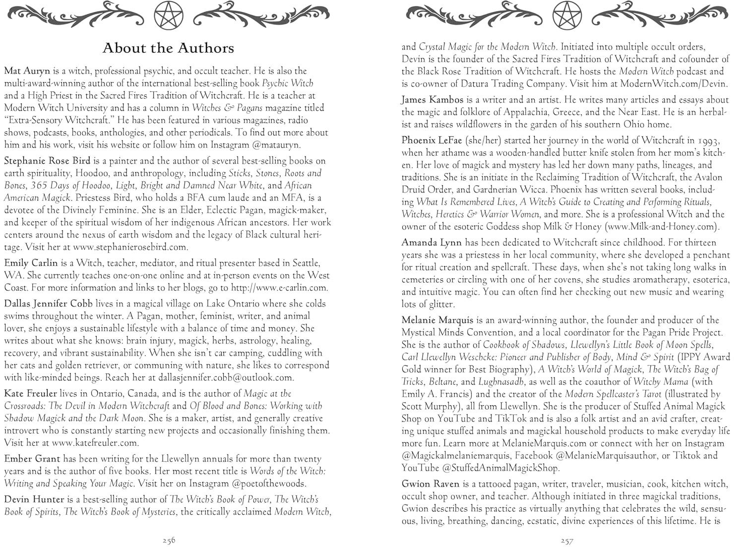 Text about authors with a decorative border