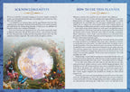 Pages from a journal with an illustration of a moon and nature, followed by text on acknowledgments and usage instructions.