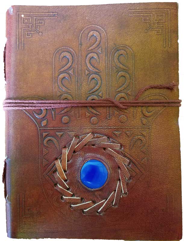 Evil Eye Stone Embossed Leather Journal