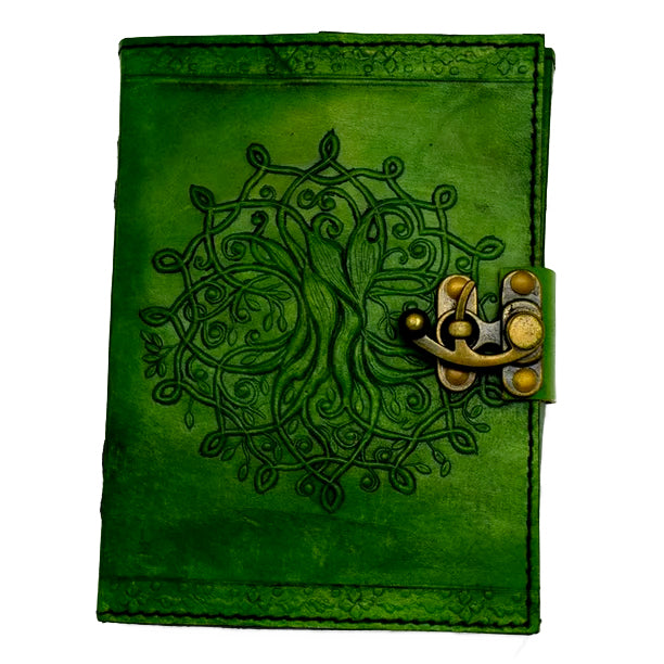 Green Tree of Life Leather Journal