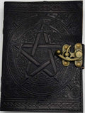 Black Pentagram Leather Journal