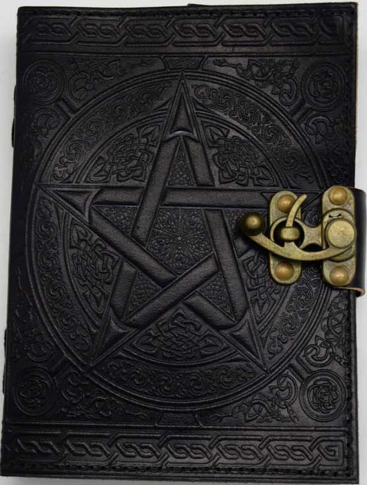 Black Pentagram Leather Journal