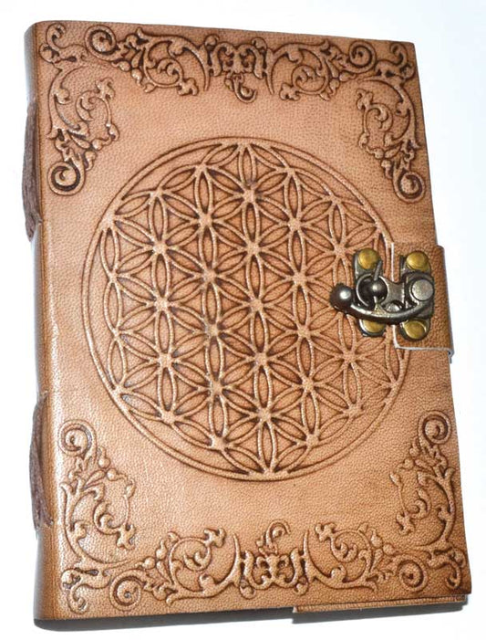 Flower of Life Embossed Leather Journal