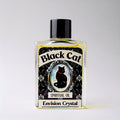 Bottle of Black Cat Spiritual Oil with a black cat illustration on a white background