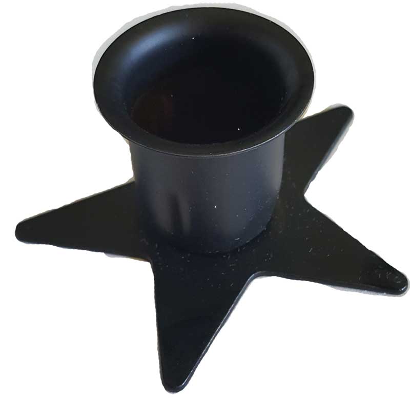 Black Pentagram Taper Canle Holder