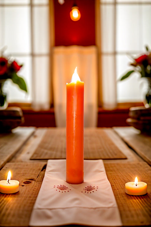Orange Taper-Styled Pillar Candle