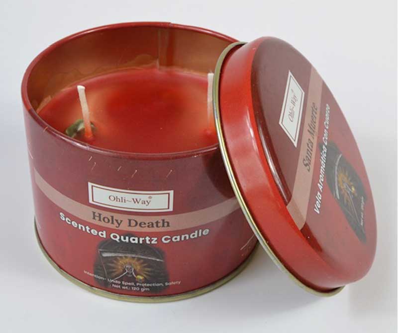 Ohli-Way's Santa Muerte Holy Death Clover Candle