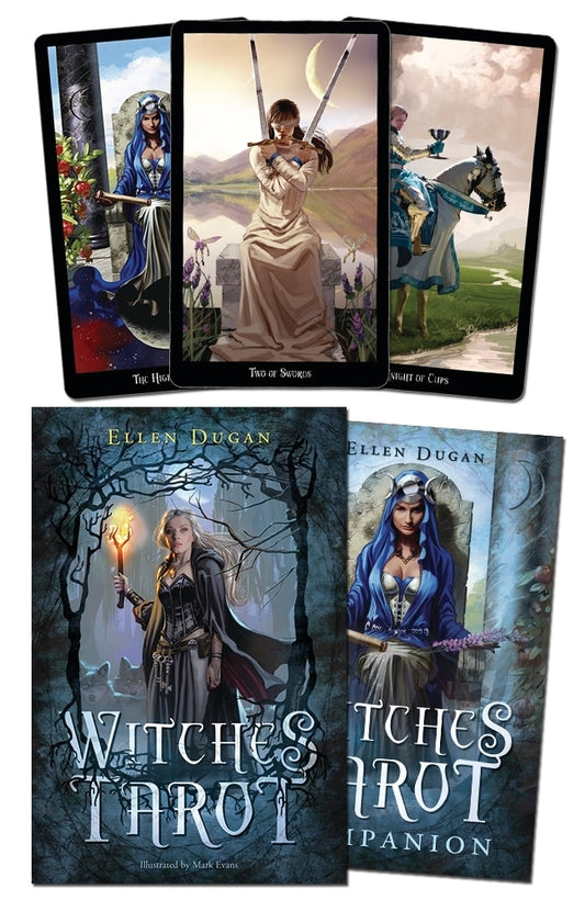 Witches tarot deck & book by Ellen Dugan