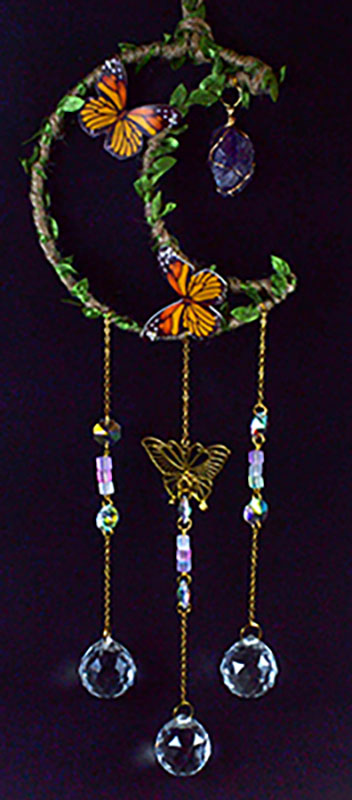 Amethyst Moon with Butterfly Sun Catcher