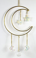  Gold-Toned Crescent Moon Wall Hanging