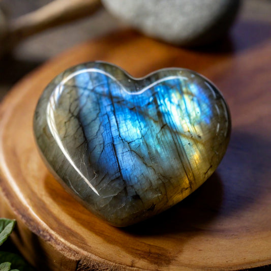 Labradorite Heart Stone