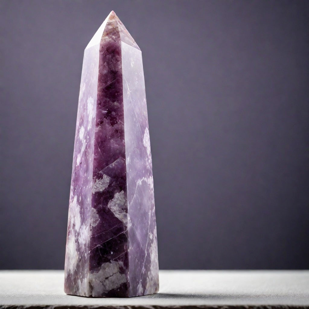 Lepidolite Obelisk: A Balancing Stone for Mind and Spirit