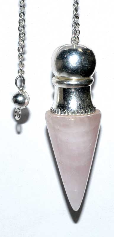 Chambered Rose Quartz Pendulum
