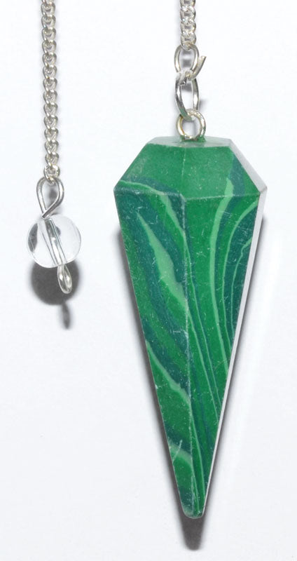 Reconstituted Malachite Pendulum