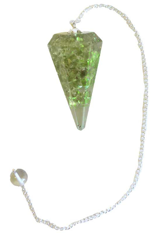 Harmonizing Peridot Orgone Pendulum