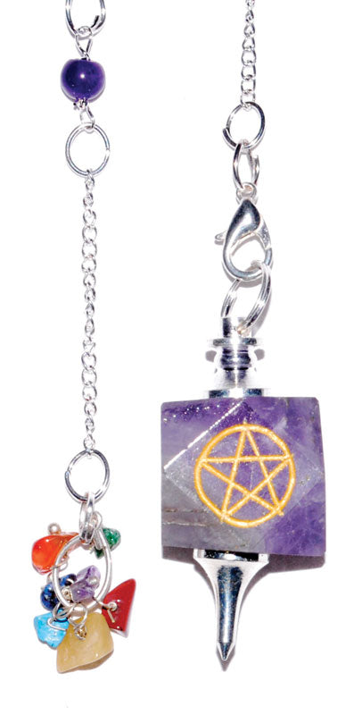 Amethyst Chakra Pentagram pendulum
