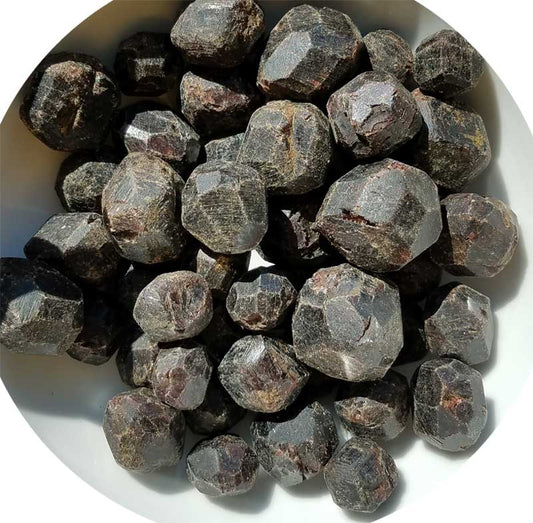 Raw Dark Red Garnet Stones