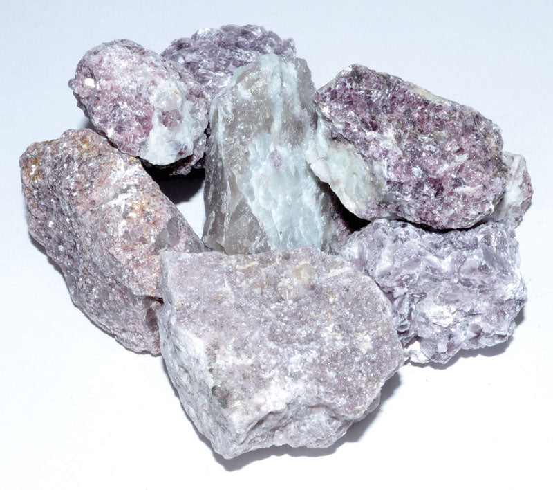Lepidolite untumbled stones