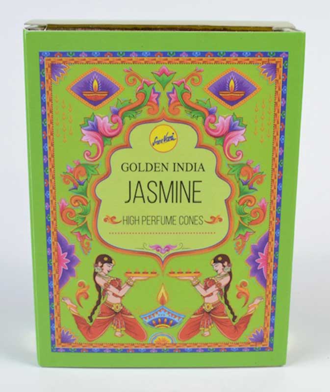 Golden India Jasmine Incense Cones