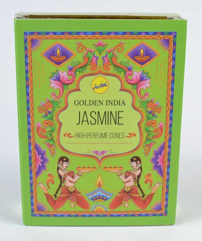 Golden India Jasmine Incense Cones