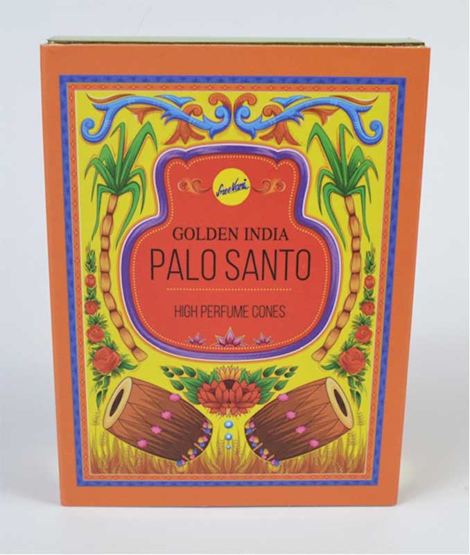 Golden India Palo Santo Incense Cones