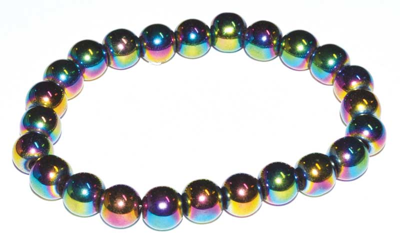  Rainbow Hematite Beaded Bracelet 